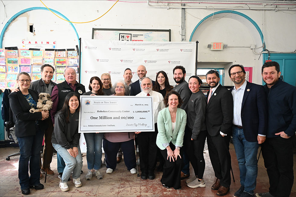 County Executive Craig Guy & Senator Raj Mukherji Announce a Combined $2.8 Million for a New Food Pantry and  Affordable Housing Upgrades at the Hoboken Community Center