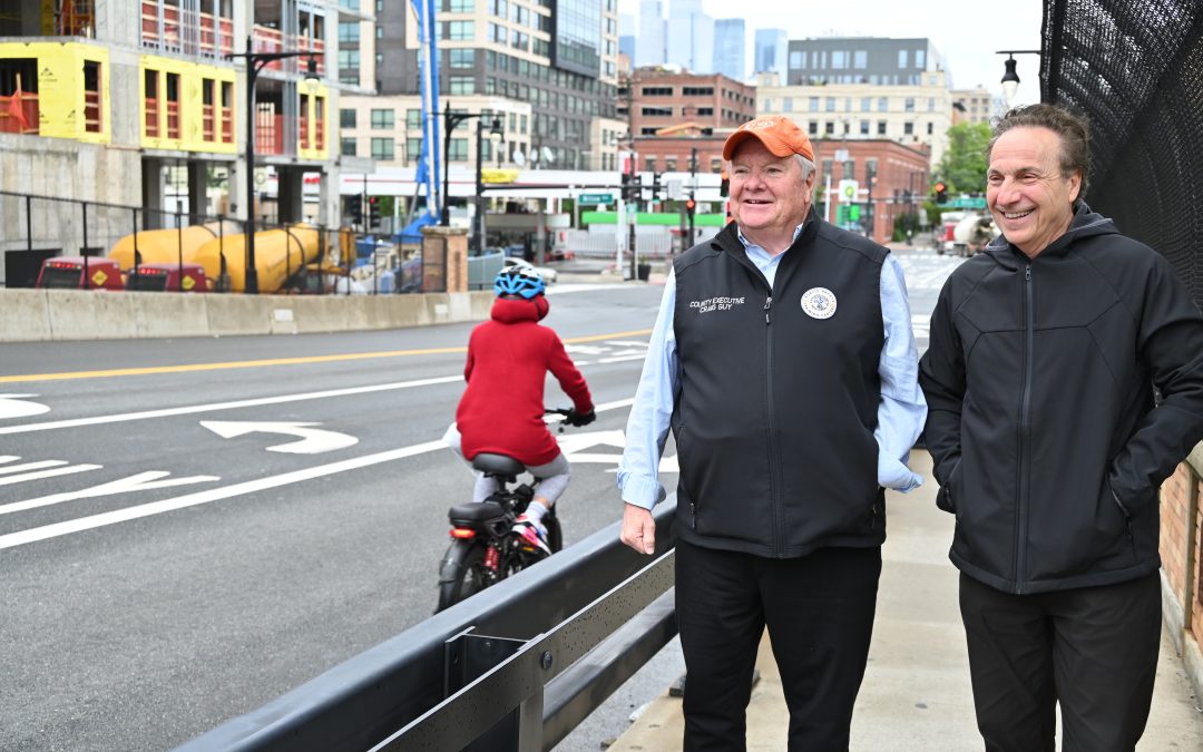 Hudson County Executive Craig Guy Walks on Resolution to Design a Shared Use Path on 14th Street Viaduct