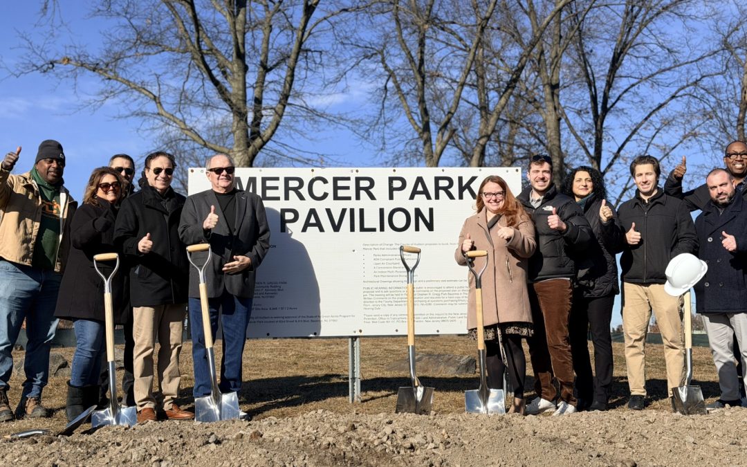 Hudson County Executive Craig Guy, Chairman Anthony L. Romano, and Commissioner Jerry Walker Break Ground for New Pavilion at Mercer Park in Bayonne